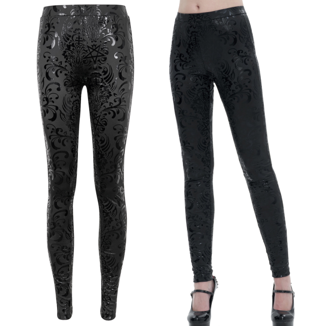 Devil Fashion Gothic Leggings (PT212) with a printed...