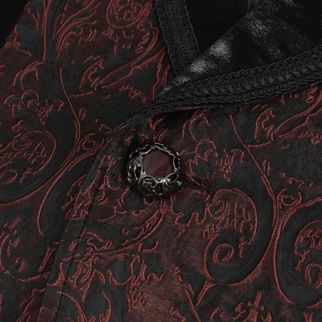 Victorian Waistcoat Edward with Tails black or red-black red-black-