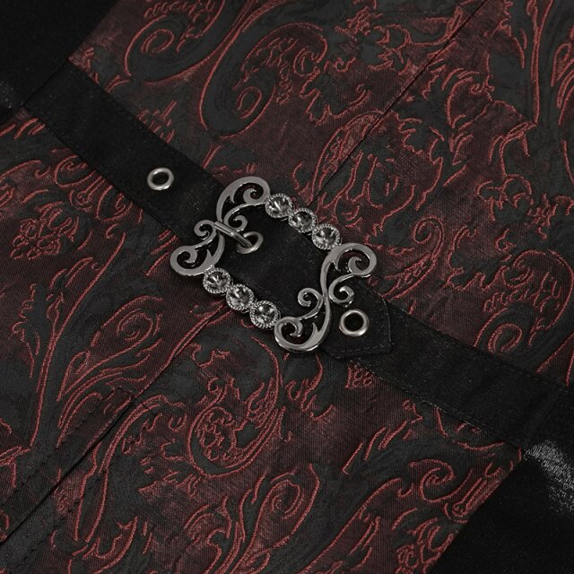Victorian Waistcoat Edward with Tails black or red-black red-black-