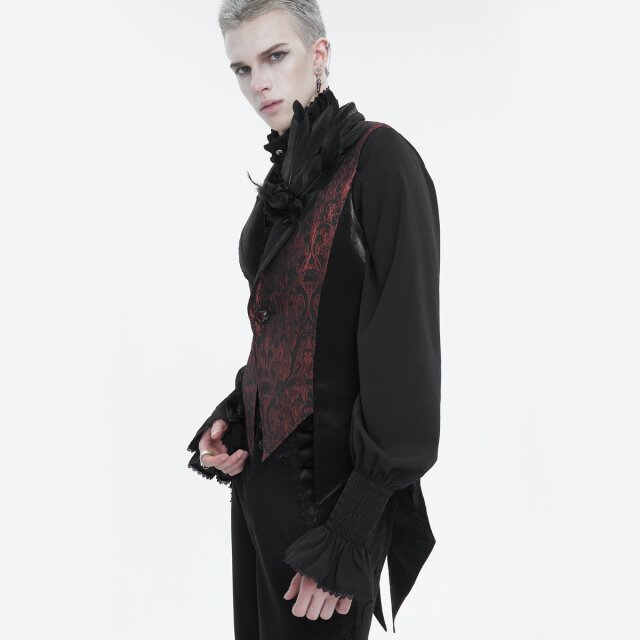 Victorian Waistcoat Edward with Tails black or red-black red-black-