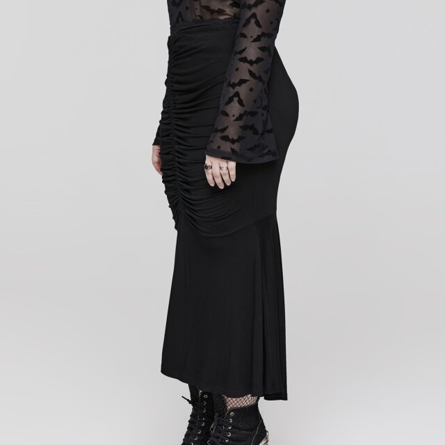 Punk Rave Midi Meerjungfrauen-Rock The Wicked Lady Jezebel