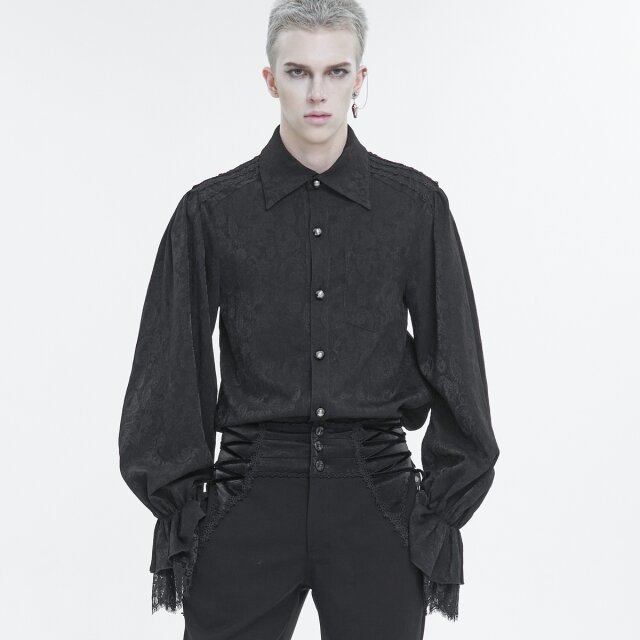 Elegant Devil Fashion Shirt The Cardinals Son with Wide Sleeves white