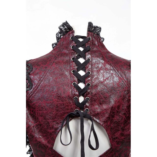 Kurzarm Gothic Bolero Alicents Dreams in schwarz oder rot-schwarz