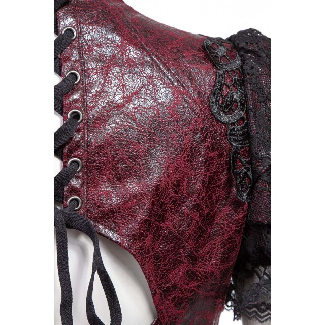 Kurzarm Gothic Bolero Alicents Dreams in schwarz oder rot-schwarz