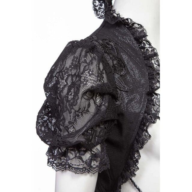 Short Sleeve Gothic Bolero Alicents Dreams in black or red-black