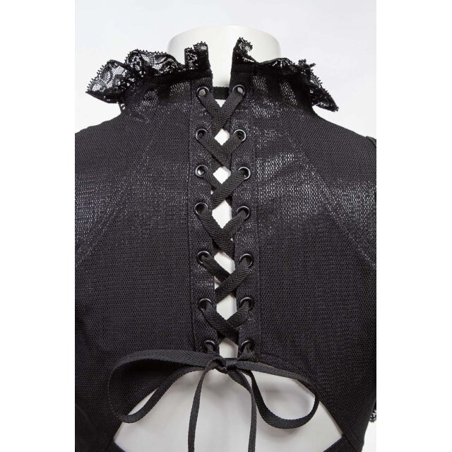 Short Sleeve Gothic Bolero Alicents Dreams in black or red-black