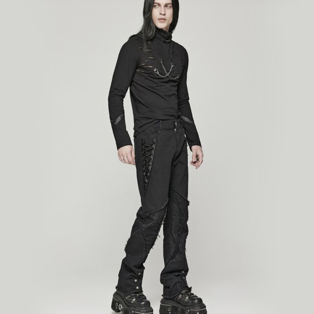 Gothic Stretch-Jeans Morbid Soul mit Spinnennetz