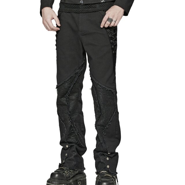 Gothic Stretch-Jeans Morbid Soul mit Spinnennetz