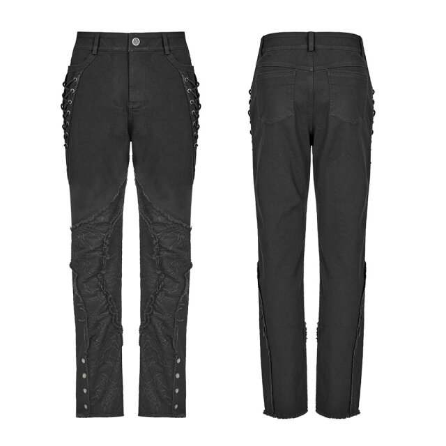 Gothic Stretch-Jeans Morbid Soul mit Spinnennetz