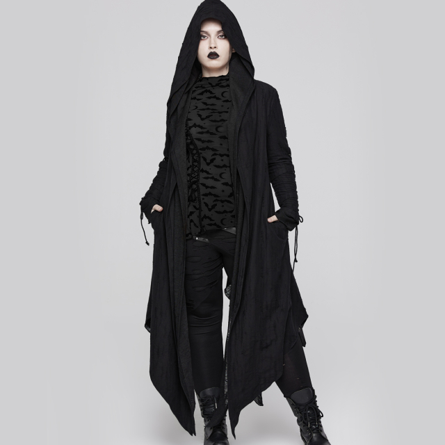 レビュー高評価商品 RAVE PUNK Long NOIR BOUDOIR | Hood with Cardigan Tipped トップス