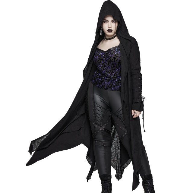 PUNK RAVE langes Zipfel-Cardigan Enchanted Darkness mit Hood 3XL