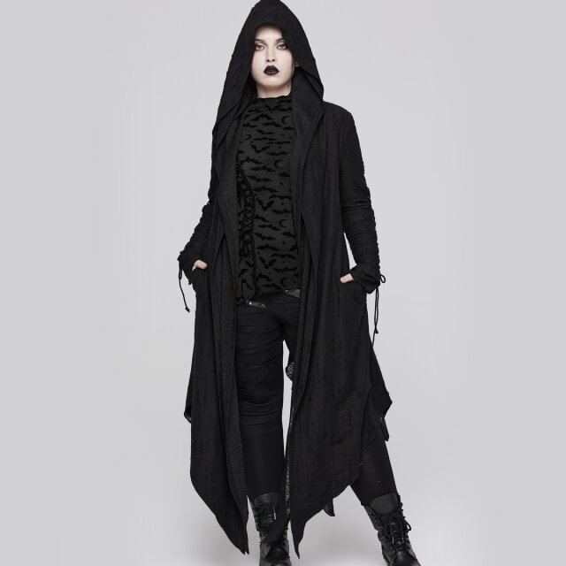 PUNK RAVE langes Zipfel-Cardigan Enchanted Darkness mit Hood 3XL