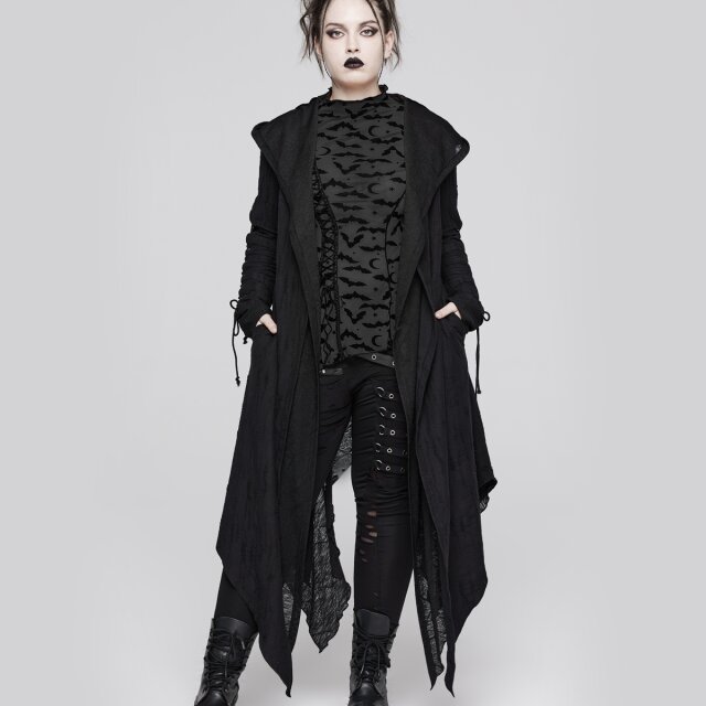 PUNK RAVE langes Zipfel-Cardigan Enchanted Darkness mit Hood L