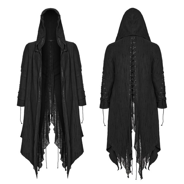 PUNK RAVE langes Zipfel-Cardigan Enchanted Darkness mit Hood L