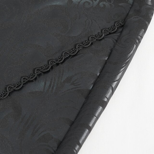 Shiny Gothic Leggings Moonless with Lace