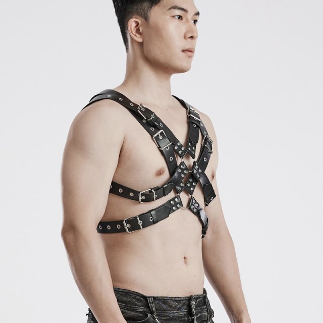 Punk Rave Leatherette Harness Alcatraz