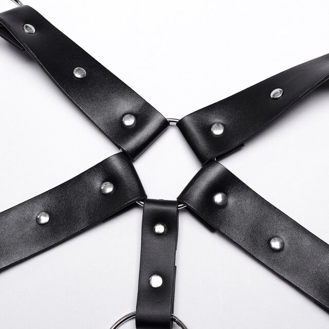 Punk Rave Leatherette Harness Alcatraz