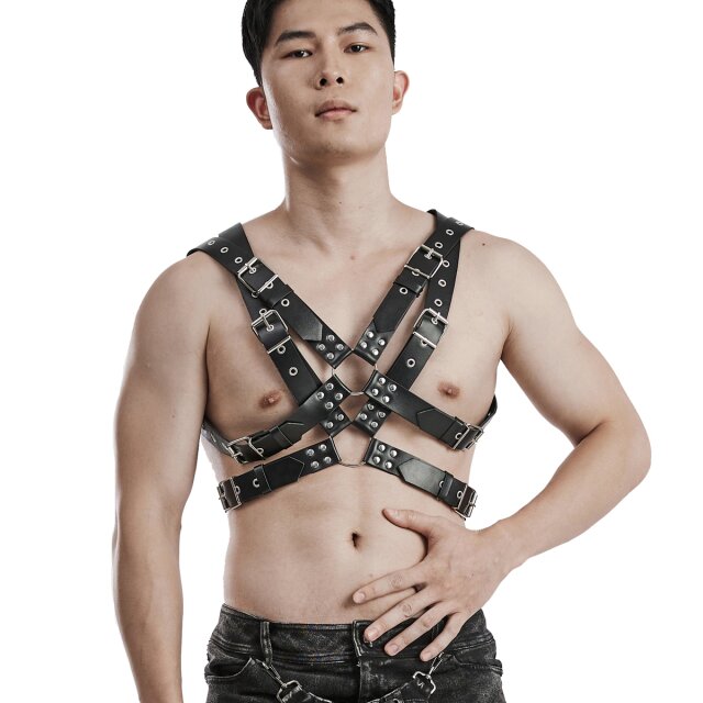 Punk Rave Leatherette Harness Alcatraz