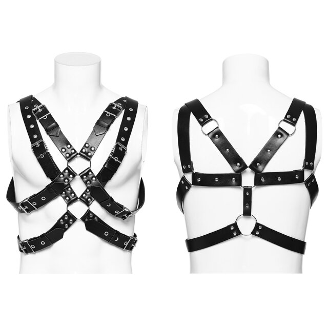 Punk Rave Leatherette Harness Alcatraz