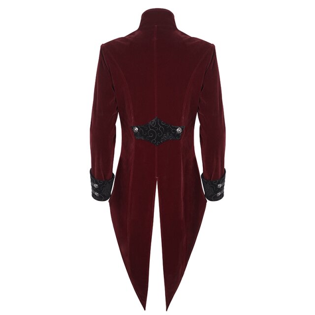 Victorian Goth Samtgehrock Götterdämmerung rot-3XL