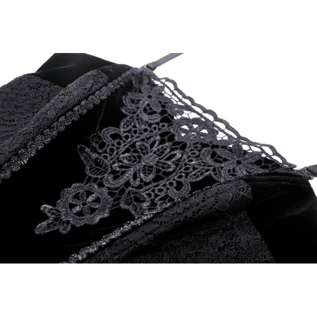 Victorian Goth Korsagentop Tragedy mit Schößchen XL