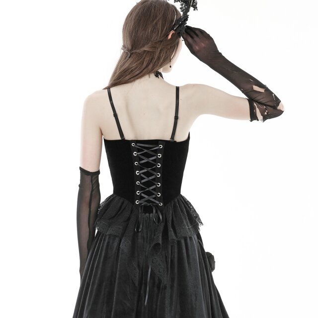 Victorian Goth Korsagentop Tragedy mit Schößchen XL