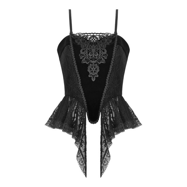 Victorian Goth Korsagentop Tragedy mit Schößchen XL