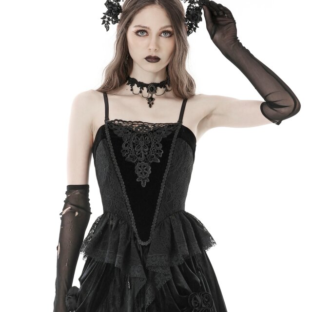 Victorian Goth Korsagentop Tragedy mit Schößchen XL