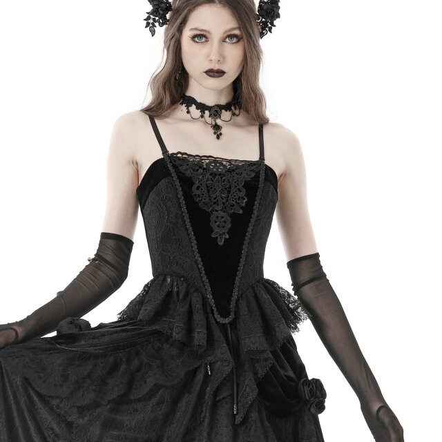 Victorian Goth Korsagentop Tragedy mit Schößchen XL