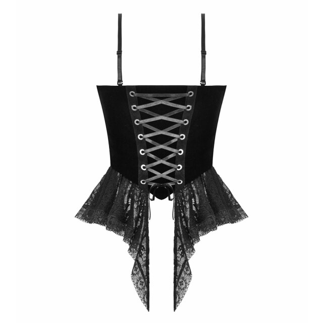 Victorian Goth Korsagentop Tragedy mit Schößchen XL