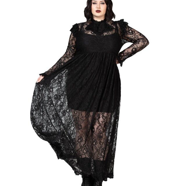 KILLSTAR Enmity Maxi Kleid aus Spitze XXL