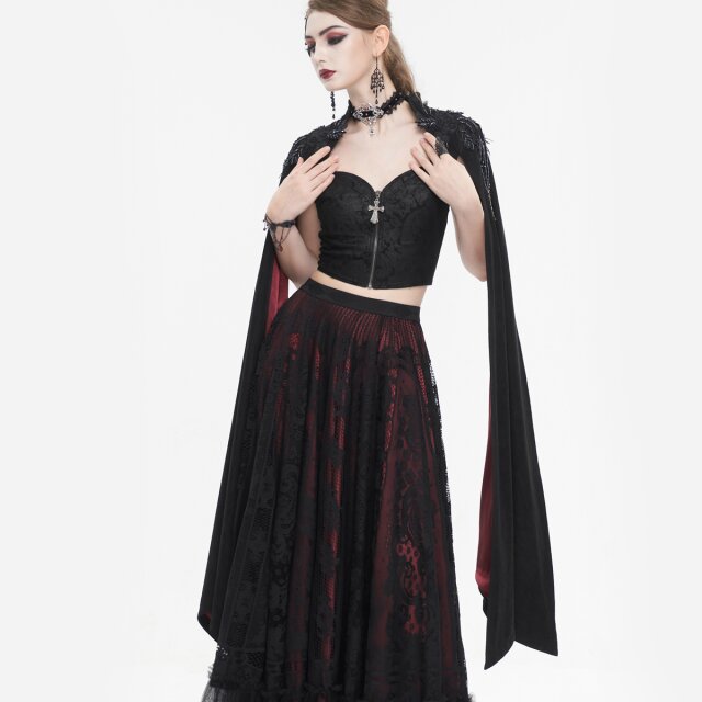 Gothic Velours Bolero Glimmer in the Moonlight mit XXL Ärmeln