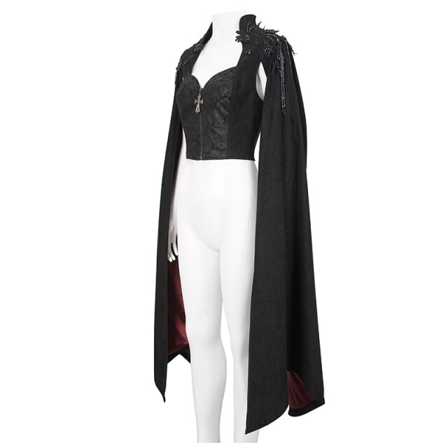 Gothic Velours Bolero Glimmer in the Moonlight mit XXL Ärmeln