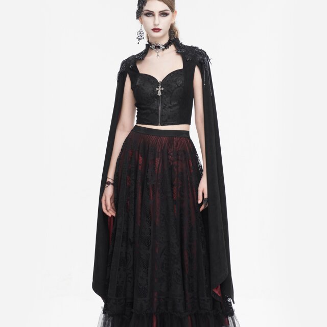 Gothic Velours Bolero Glimmer in the Moonlight mit XXL Ärmeln