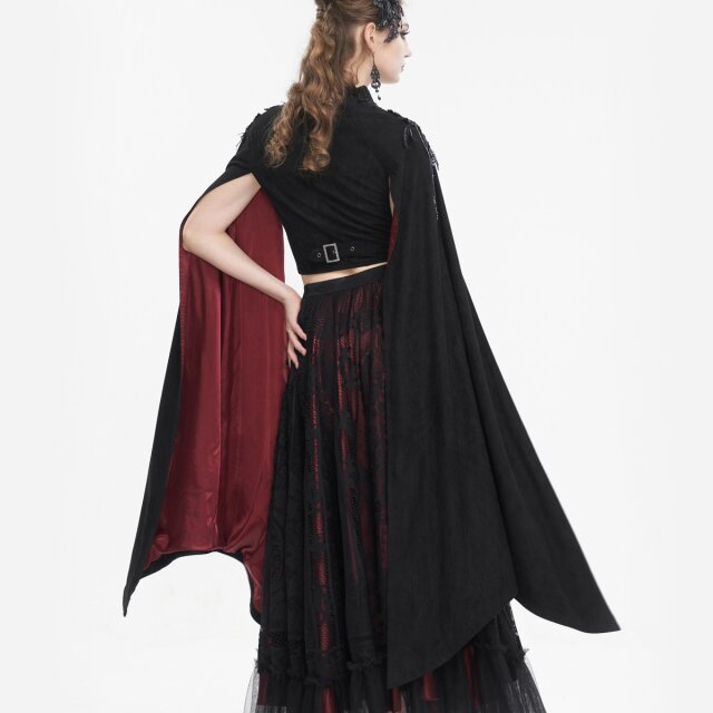 Gothic Velours Bolero Glimmer in the Moonlight mit XXL Ärmeln