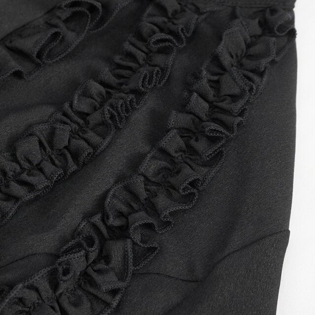 Devil Fashion Rüschenbluse Baronessa delle Ombre in schwarz oder weiß