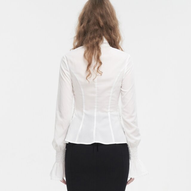 Devil Fashion ruched shirt Baronessa delle Ombre in black or white