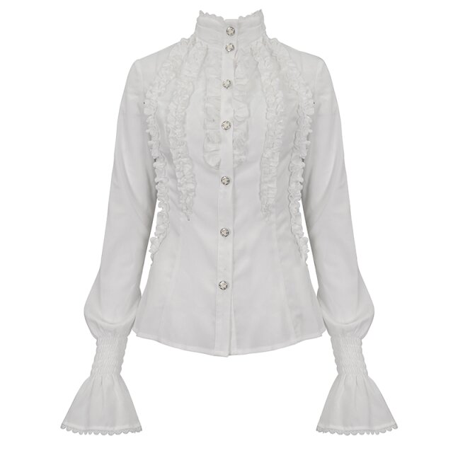 Devil Fashion ruched shirt Baronessa delle Ombre in black or white