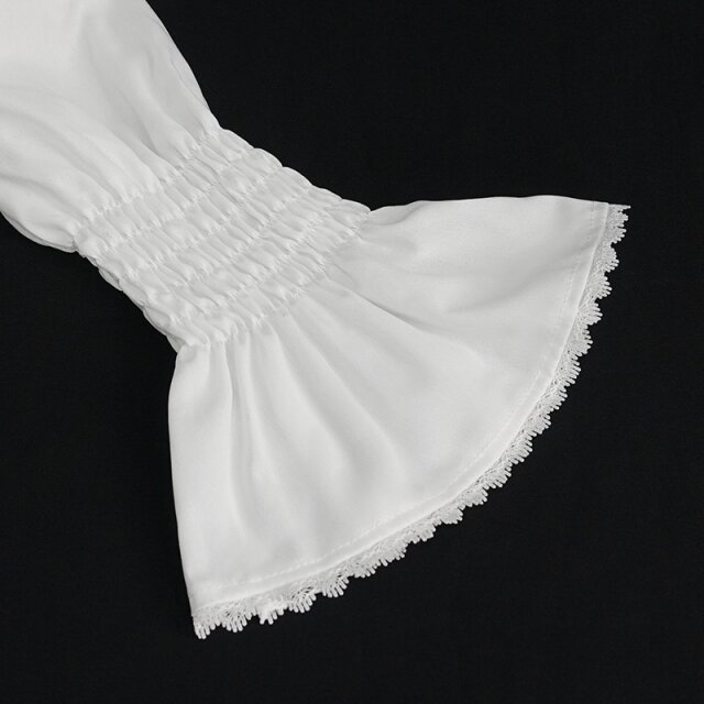 Devil Fashion ruched shirt Baronessa delle Ombre in black or white