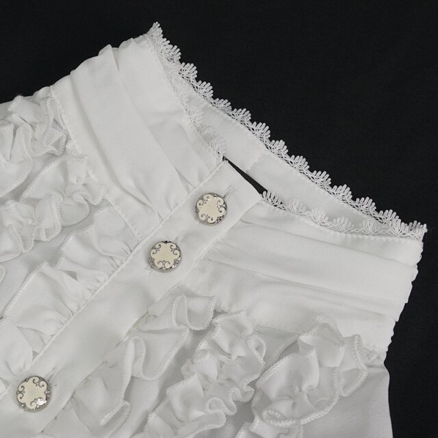 Devil Fashion ruched shirt Baronessa delle Ombre in black or white