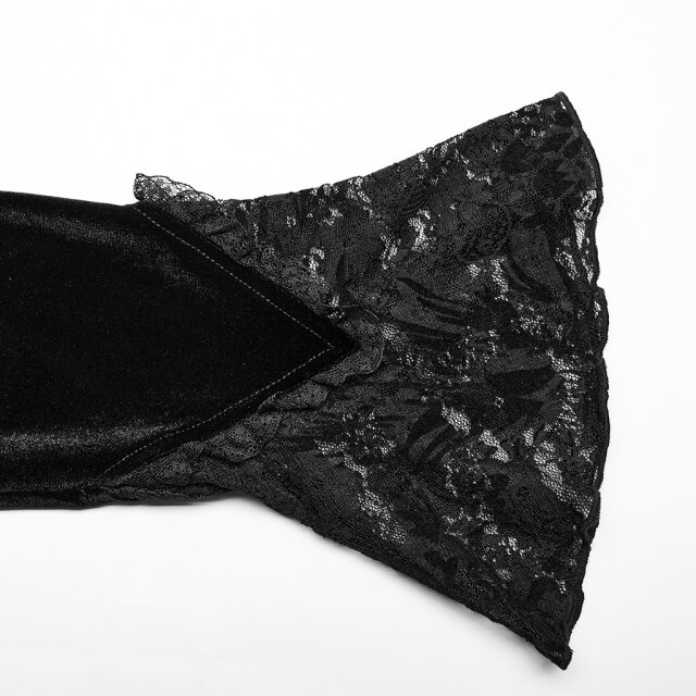 PUNK RAVE Plus Size Maxi Samtkleid Mystic Moonlit Nights