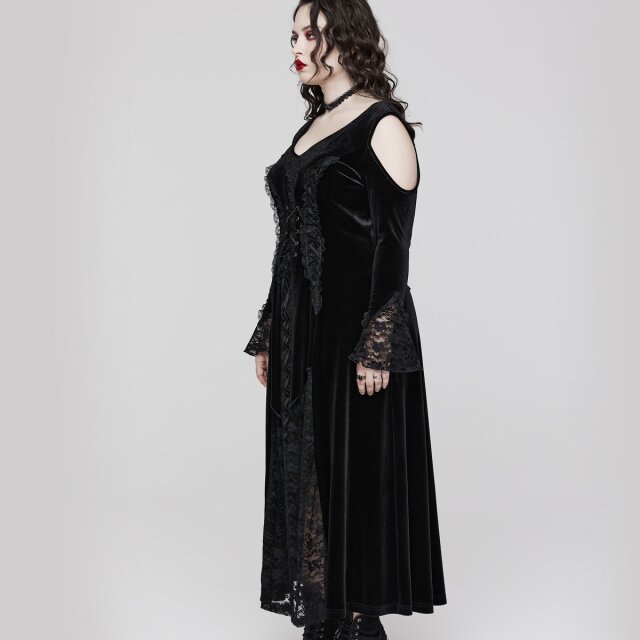 PUNK RAVE Plus Size Maxi Velvet Dress Mystic Moonlit Nights