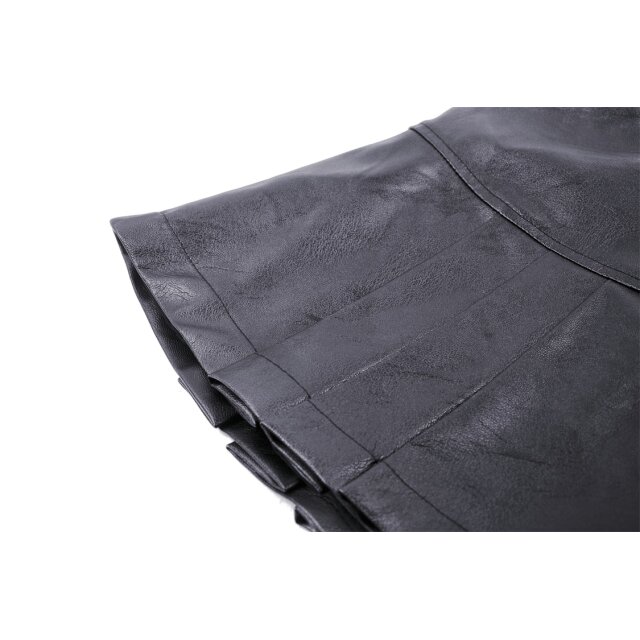 Ultra-short gothic pleated mini Bratty Behaviour made of faux leather