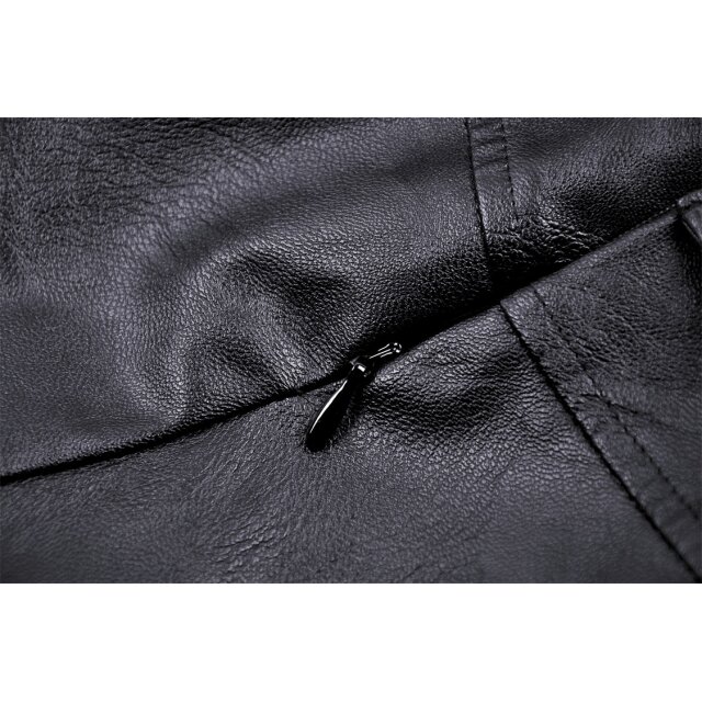 Ultra-short gothic pleated mini Bratty Behaviour made of faux leather