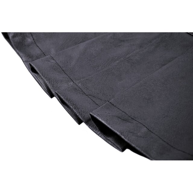 Ultra-short gothic pleated mini Bratty Behaviour made of faux leather