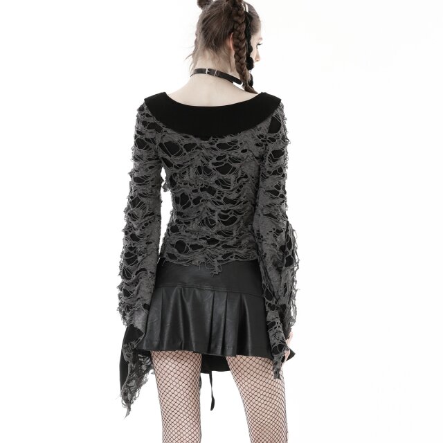 Morbides Fetzenshirt-Cardigan Ultra Mortem
