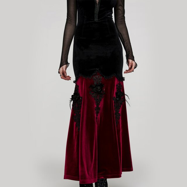 Long PUNK RAVE halterneck dress Sublimity of Darkness in mermaid line