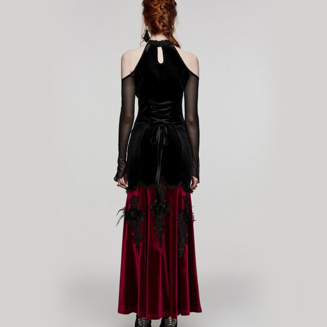 Long PUNK RAVE halterneck dress Sublimity of Darkness in mermaid line