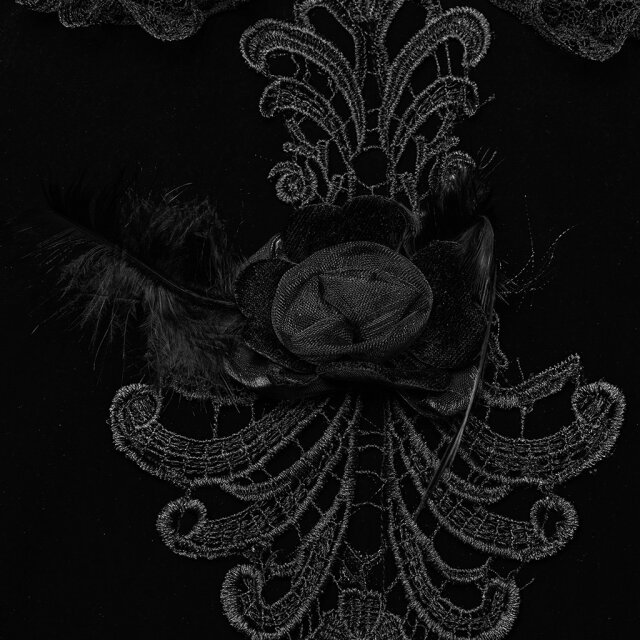Langes PUNK RAVE Neckholder-Kleid Sublimity of Darkness in Meerjunfrau-Linie