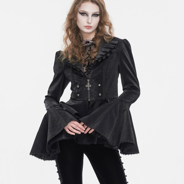 Devil Fashion Schößchenjacke Amore dOmbra mit Trompetenärmeln XXL